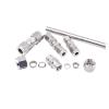 304 Stainless Steel Double-Ferrule Tube Fitting Connector for 3, 4, 6, 8, 10, and 12 mm; 1/8, 1/4, 3/8, and 1/2 in OD Pipe (4 mm) view 1