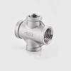 304 Stainless Steel 4-Way Cross Pipe Fitting Adapter, Female Thread, 1/2" to 1-1/2" view 3