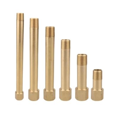 1-Piece M10 M12 M14 1/8" 1/4" Female-to-Male Brass Long Nipple Pipe Fitting Adapter Coupler Connector for Water (BSP1I4-M12X1.75 L125_INSIDE TO OUTSIDE)