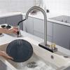 Pull-Out Kitchen Faucet with Waterfall Spout, 3 Spray Functions, Black view 4