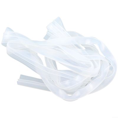 Gettimore F-Shape Door Seal Strip for Bathtub and Shower Doors, 2 m, Clear Rubber, Waterproof, Leak Seal for 6 mm Glass