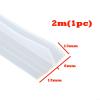 Gettimore F-Shape Door Seal Strip for Bathtub and Shower Doors, 2 m, Clear Rubber, Waterproof, Leak Seal for 6 mm Glass view 4