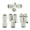 1 pc KQ2T/KQ2H/KQ2U04-06/06-08/08-10/10-12 Pneumatic Fitting, Push-to-Connect Union, T-Shape (KQ2T Series, 6 mm to 8 mm) view 1