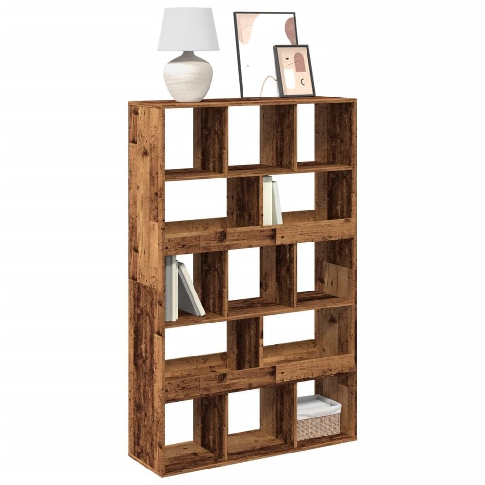 NQJIBUE Home Garden Bookshelf, Old Wood, 100 x 33 x 156.5 cm