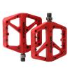 WANGSHAOWEI Bicycle Pedals, Widened Nylon-Fiber Platform, Ultralight Bearings, BMX MTB, Red view 1