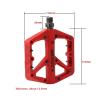 WANGSHAOWEI Bicycle Pedals, Widened Nylon-Fiber Platform, Ultralight Bearings, BMX MTB, Red view 3