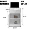 Modern Reception Desk for Supermarkets, Convenience Stores, Beauty Salons and Clothing Stores, Cashier Counter for Bars, Light Gray, 60 cm Desk view 2