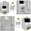 Modern Reception Desk for Supermarkets, Convenience Stores, Beauty Salons and Clothing Stores, Cashier Counter for Bars, Light Gray, 60 cm Desk view 3