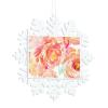 Peach Peony Snowflake Christmas Tree Ornament view 2