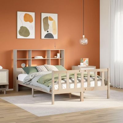 NQJIBUE Home Garden Bookcase Bed without Mattress 160x200 cm Solid Pine