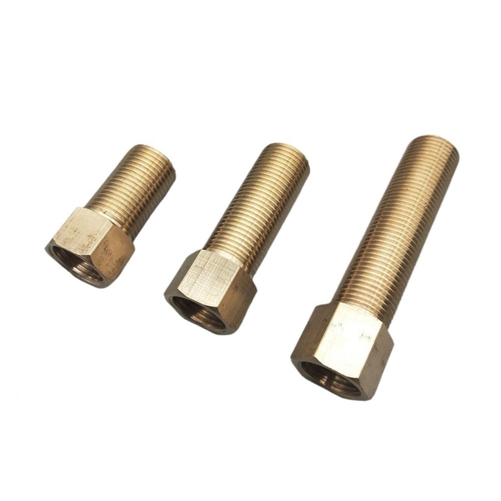 1/2" Male-to-1/2" Female Thread Brass Pipe Fitting Adapter, 100 mm