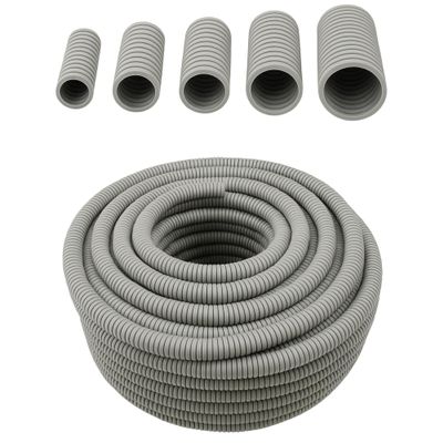 Megaa store Flexible Corrugated Conduit with/without Pull Wire, 320N, M16–M40, UV-Resistant, 32 mm ID/40 mm OD, 25 m