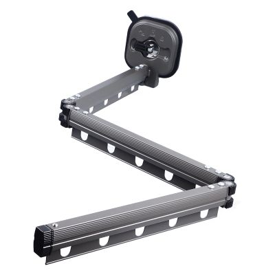 NDNCZDHC Wall-Mounted Retractable Drying Rack, Foldable, Space-Saving, Gray