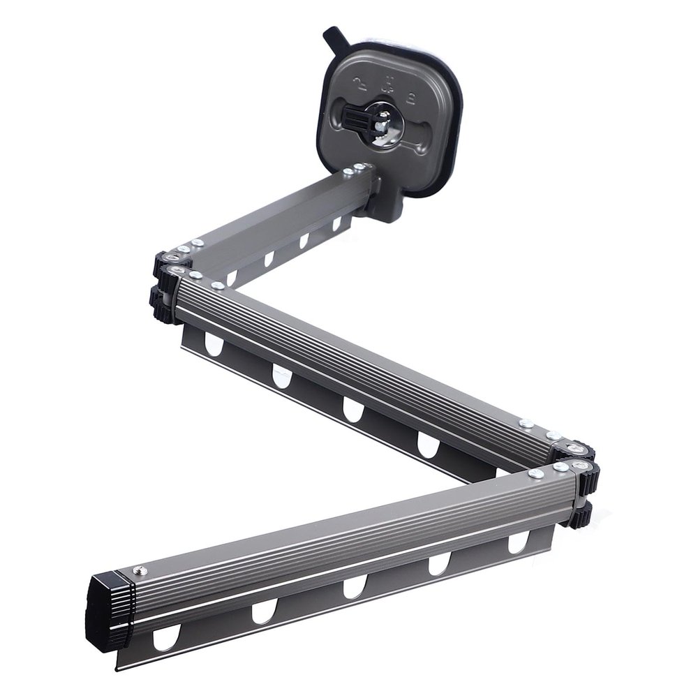 NDNCZDHC Wall-Mounted Retractable Drying Rack, Foldable, Space-Saving, Gray