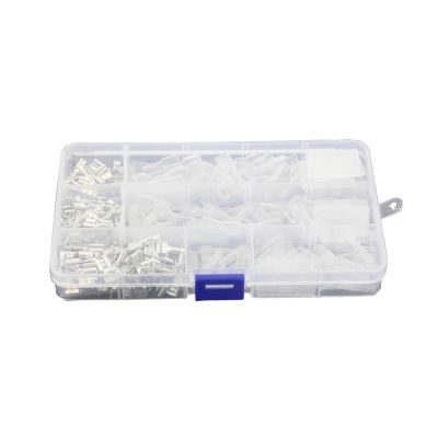 AUOQKQUT 150-Piece 6.3/4.8/2.8 Spring-Loaded Plug-In Crimp Wire Terminals
