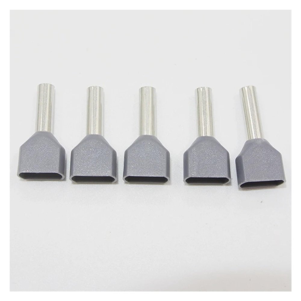 EKFBQBGW 1,000-Piece TE0508 TE1508 TE7508 Double-Entry Twin Cord Wire Insulated Ferrule Crimp Terminals (Blue, TE2510)