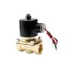 2-Way Direct-Acting Solenoid Valve, Brass, Normally Closed, for Water, Oil, and Gas, 1/8 in, 1/4 in, 1/2 in, 1 in, or 2 in, 12V/24V/110V/220V, AUOQKQUT (3/8 in, NPT, 110 VAC) view 1
