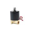 2-Way Direct-Acting Solenoid Valve, Brass, Normally Closed, for Water, Oil, and Gas, 1/8 in, 1/4 in, 1/2 in, 1 in, or 2 in, 12V/24V/110V/220V, AUOQKQUT (3/8 in, NPT, 110 VAC) view 3