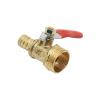 AUOQKQUT Brass Barbed Ball Valve, 10 mm Hose Barb, G1/2 Male Thread view 1