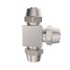 1-Piece Pneumatic Fitting PE4/6/8/10/12/14/16 Quick-Twist Tee, Copper, Nickel-Plated, High-Voltage Lock Female Connector EKFBQBGW (KL-PE6) view 3