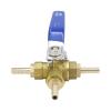 Brass 3-Way Ball Valve, Fuel Control/Switch Valve, AUOQKQUT (14 mm OD) view 1