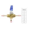 Brass 3-Way Ball Valve, Fuel Control/Switch Valve, AUOQKQUT (14 mm OD) view 2