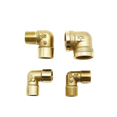 1-Piece Brass Female-to-Male Threaded Elbow Pipe Fitting Adapter, 1/8" to 4"