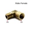 1-Piece Brass Female-to-Male Threaded Elbow Pipe Fitting Adapter, 1/8" to 4" view 2