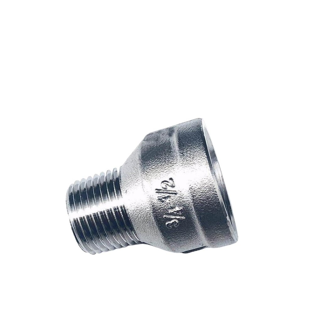 304 Stainless Steel Pipe Fitting, 3/4" Female to 1/2" Male Reducer Coupler
