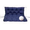 Outdoor Swing Bench Cushion, Waterproof, with Backrest and Ties, Thick Patio Furniture Seat Cushion for 2- and 3-Seaters, Veranda Loveseat Sofa, Dark Brown, 119 x 101 cm view 1