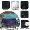 Outdoor Swing Bench Cushion, Waterproof, with Backrest and Ties, Thick Patio Furniture Seat Cushion for 2- and 3-Seaters, Veranda Loveseat Sofa, Dark Brown, 119 x 101 cm view 2