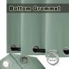 TECDOTO Waterproof Outdoor Curtain for Patio, Thermal-Insulated Privacy Curtain with Top and Bottom Grommets, 1 Panel, Light Green, W183 x H150 cm view 3