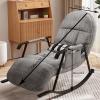 Comfortable Indoor Rocking Chair for Bedroom and Living Room, 136 kg Capacity, Padded Cushion, Dark Gray view 2