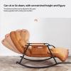 Comfortable Indoor Rocking Chair for Bedroom and Living Room, 136 kg Capacity, Padded Cushion, Dark Gray view 3