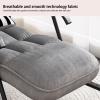 Comfortable Indoor Rocking Chair for Bedroom and Living Room, 136 kg Capacity, Padded Cushion, Dark Gray view 4