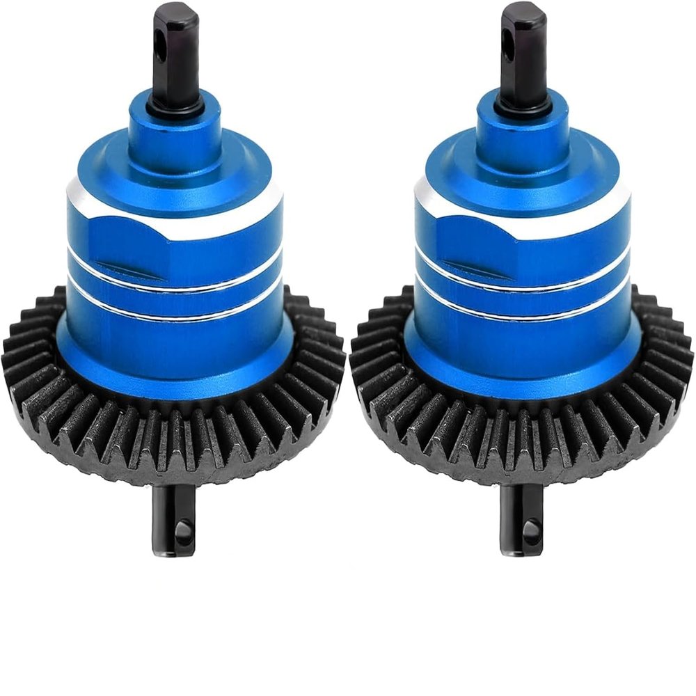 2-Pack Front and Rear Differentials, #45 Steel, for Traxxas 1/10, Blue