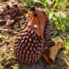 Hedgehog Garden Statues, Resin Valentine's Day Cartoon Couple Figures, Outdoor Path Decor view 3