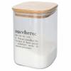 Villa d'Este Home Tivoli Victionary Sugar Jar, 1 L, Glass with Bamboo Lid view 4