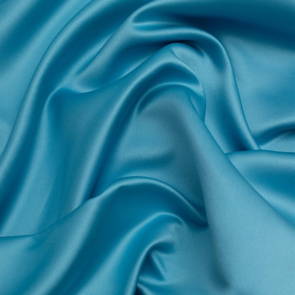 Minerva Core Range Classique Duchess Satin Fabric, Turquoise, Sold by the Meter