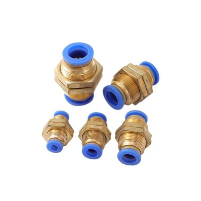 5-Piece Garden Irrigation Quick-Connector Set, 4/6/8/10/12 mm Straight Bulkhead Fittings