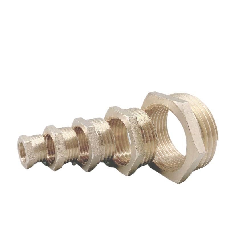 1pc Brass Hose Fitting Hex Reducer Bushing, Male-to-Female Adapter (Male 04 to Female 03)