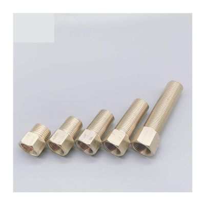 1-Pc Brass Fitting, 1/2 in Male-to-Female Straight Coupler, 40 mm Length