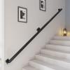 Black Wall-Mounted Modern Stair Railing Set, 420 cm view 1