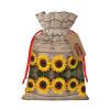 Sunflower Wooden Board Christmas Gift Bags with Handles view 1
