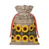 Sunflower Wooden Board Christmas Gift Bags with Handles view 2