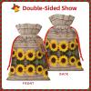 Sunflower Wooden Board Christmas Gift Bags with Handles view 3