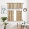 Aotiwe Khaki Star Kitchen Curtain, 74 x 90 cm, Set of 2 view 2
