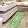 QQrunner Vintage Green Hallway Runner Rug 70 x 80 cm, Non-Slip, Washable view 3