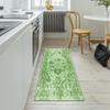 QQrunner Vintage Green Hallway Runner Rug 70 x 80 cm, Non-Slip, Washable view 4