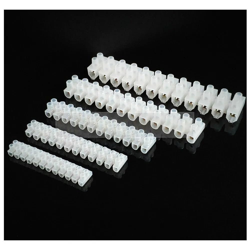 Wire Connector Barrier Strip, Screw Terminal Block, 30 A, One Size